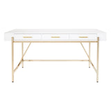 OSP Home Furnishings Broadway Desk White/Gold