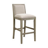 Christopher Knight Home® - Noble House - - 30.5 Inch Height Bar Stools Set Of 2, Rubber Wood Frame,Fabric Sponge Cushion And Upholstered Barstools, Retro Bar Chairs Suitable For Kitchen Island,Bedroom,Dining Room.