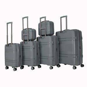 English Elm 6-piece Hard Shell Spinner Luggage Set Expandable Polypropylene with Combo Lock Grey T3292P328854
