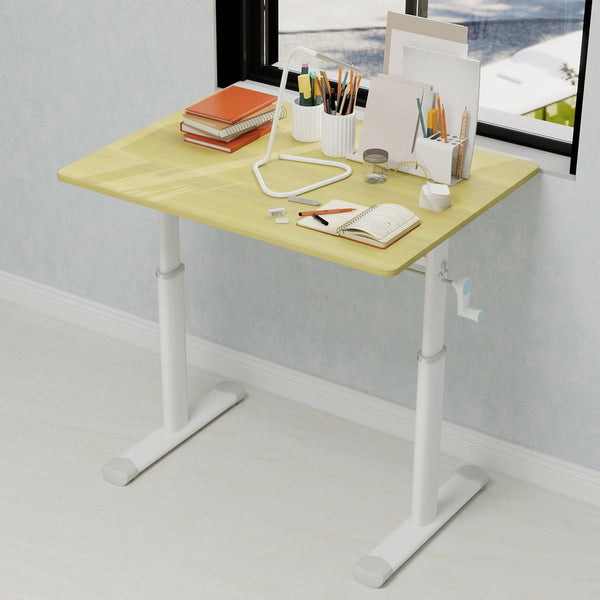 English Elm Adjustable Study Desk – Ergonomic Height-Adjustable Workspace For Kids & Adults, Compact Design W1935P338359