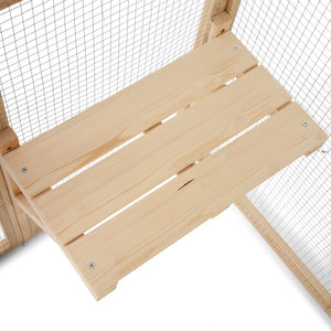 English Elm Wooden Pine Outdoor Cat Enclosure with Platforms Hammock and Uv Resistant Roof W2181P191345