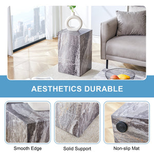 English Elm Elevate Your Living Room With A Modern Mdf Coffee Table In Textured Gray For Stylish Décor W1151P188002