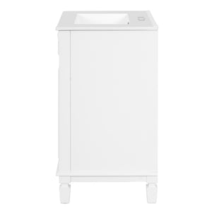 English Elm 24" Bathroom Vanity With Ceramic Sink - Elegant Modern Design, 2 Soft-Close Drawers, Adjustable Shelf N710P318990K