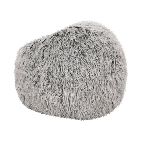 English Elm Christopher Knight Home® - Hawley Silver Gray Faux Fur 3-Foot Bean Bag Chair – Ultra Fluffy Cozy Foam-Filled Lounger, 34" N778P185630S
