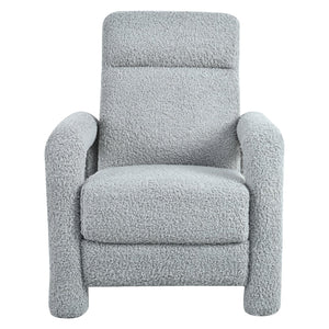 English Elm Christopher Knight Home® - 31.25" Push Back Recliner Plush Teddy Fleece Upholstered Armchair with Foam & Pocket Springs Comfort 90–120–150° Adjustments LIGHT GREY N763P212864R