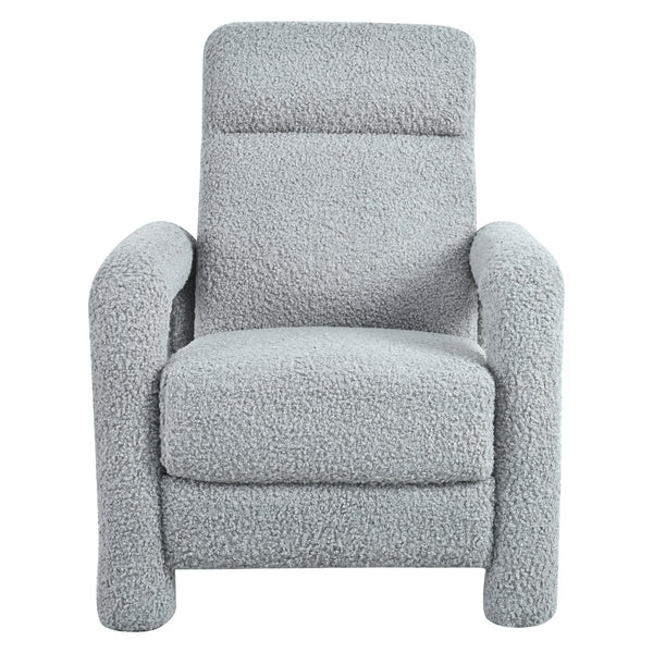 English Elm Christopher Knight Home® - 31.25" Push Back Recliner Plush Teddy Fleece Upholstered Armchair with Foam & Pocket Springs Comfort 90–120–150° Adjustments LIGHT GREY N763P212864R
