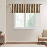 Madison Park Andora Transitional Faux Silk Embroidered Window Valance MP41-4574 Tan