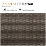 English Elm 2 Pieces Patio Furniture Sets With Coffee Table Pe Rattan Water Resistance - Grey