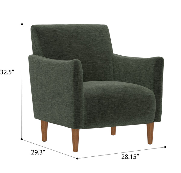 English Elm Wallace & Bay - Green Accent Chair Juniper Transitional Engineered Wood Upholstered Seat Easy-Care 28.2x29.3x32.5" B2709P212428