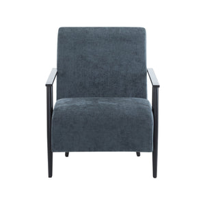 English Elm Christopher Knight Home® - [Set of 2] Modern Lounge Chair with Polyester Upholstery and Metal Frame for Compact Living Spaces Blue Gray N767P236501G_2