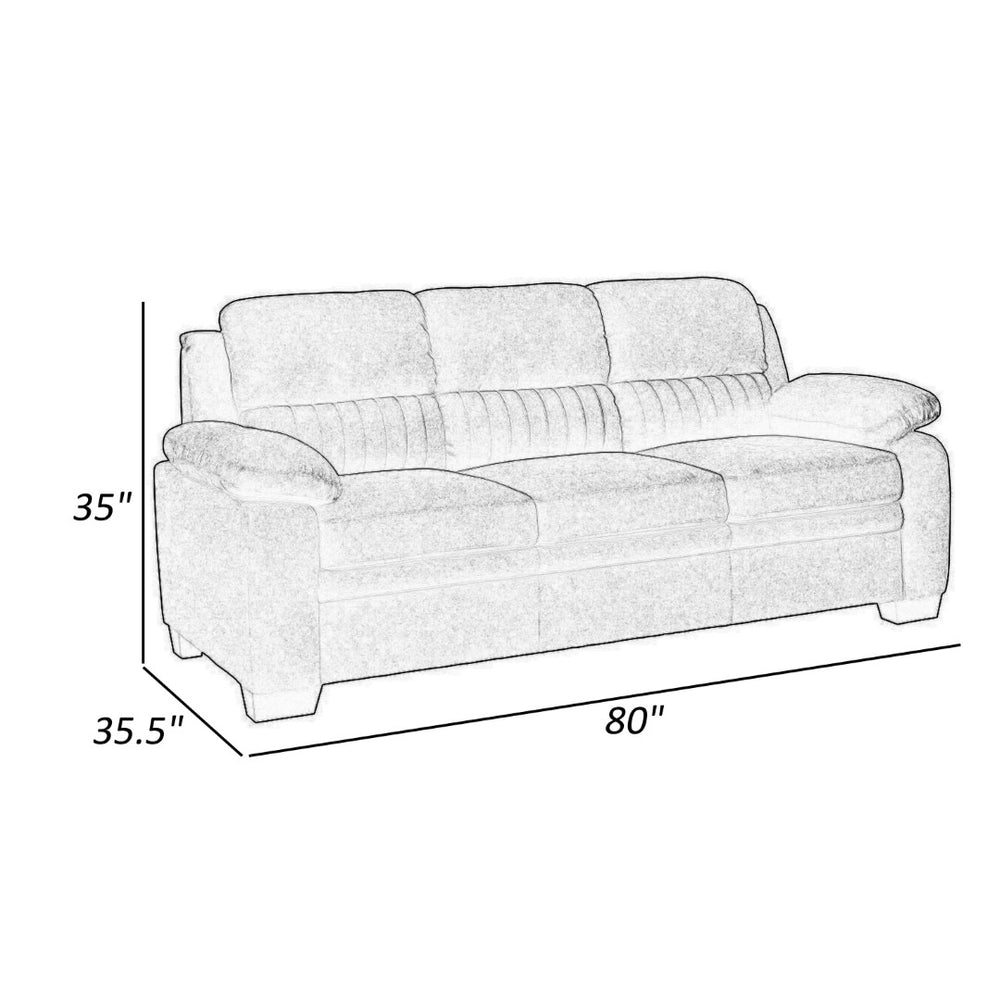 English Elm Hugh Channel Tufted Sofa Seats Three with Pocket Coil Cushions for Living Room B056P416893