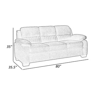English Elm Hugh Channel Tufted Sofa Seats Three with Pocket Coil Cushions for Living Room B056P416893