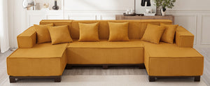 English Elm Swivel Barrel Accent Chair Chenille Tufted Round Club Seat for Living Room Lounge Orange N719S002220G