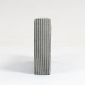 English Elm Modular Single Armrest Backrest Module – Versatile Gray Corduroy For Custom Sectional Sofa Configurations W3098P257001