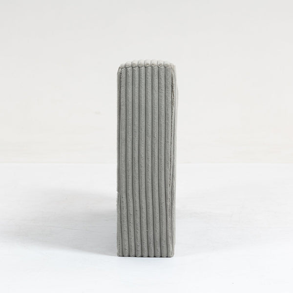 English Elm Modular Single Armrest Backrest Module – Versatile Gray Corduroy For Custom Sectional Sofa Configurations W3098P257001