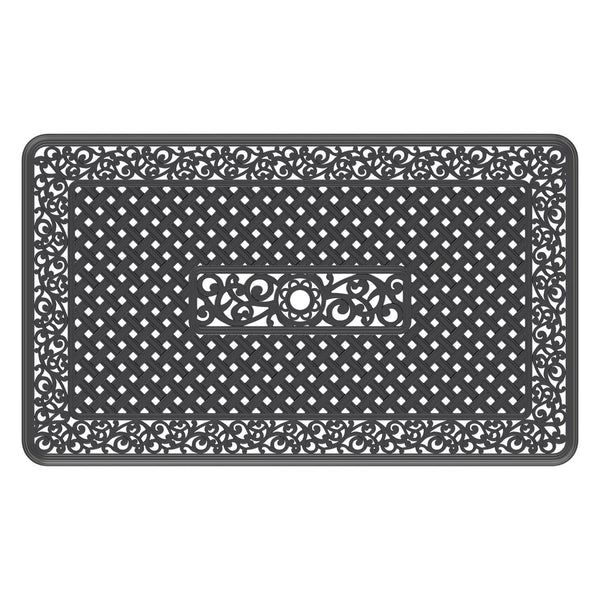 English Elm 7-Piece All-Weather Cast Aluminum Dining Set With Swivel Chairs, Cushions & Umbrella-Ready Table W1710S00282