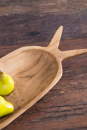 English Elm 23.6x6.3x2" Teak Wood Decorative Plate Carrot Shape – Natural Finish, 100% Teak Accent Tray for Centerpieces W2078P391137