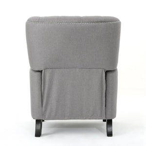 English Elm Christopher Knight Home® - Modern Light Grey Fabric Push Back Recliner with Rivet Accents, Ergonomic Support, Plush Cushioning for Living Room Comfort 61370.00LGRY