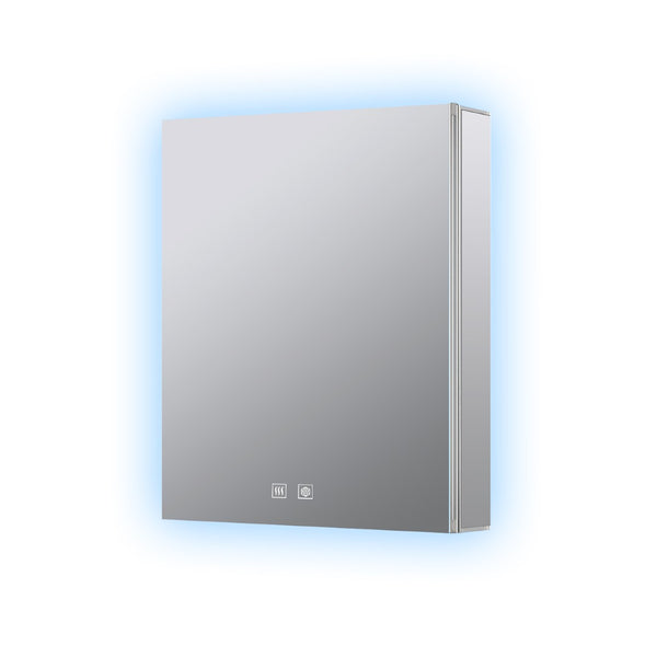 English Elm Corsica Aluminum Led Medicine Cabinet with Defogger and Soft Close Mirror Door B2731P477796