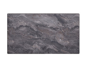 English Elm Bevis Engineered Stone Top Dining Table with Walnut Finish, Marble Grain Surface, Durable Rubber Wood Frame B2726P268644