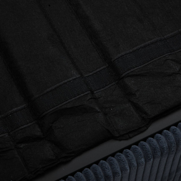 English Elm UNITED Corduroy L-Shaped Sectional Sofa with Storage Ottoman, USB Ports, Cup Holders & LED Lighting Navy W1568P332406