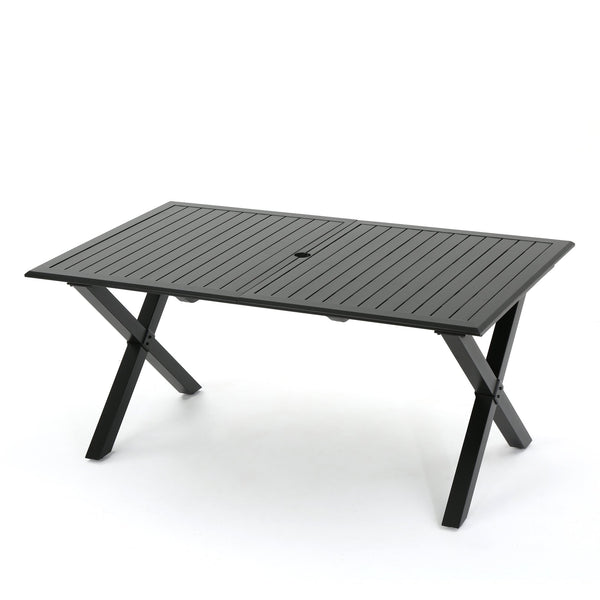 English Elm Christopher Knight Home® - Outdoor Expandable Cast Aluminum Rectangular Dining Table - Elegant, Weather-Resistant Design! N768P348384B