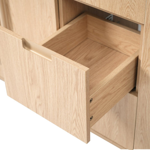 English Elm [video] 59 Inch Double Sink Vanity with Wood Grain Mdf Soft Close Doors and Resin Basins N759S425430N