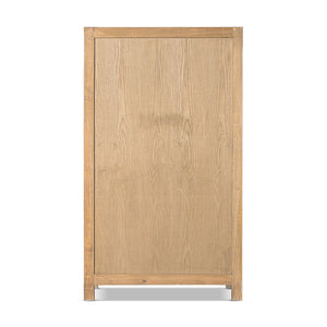English Elm Rowan Reclaimed Pine Two Door Accent Cabinet with Carved Handles Rustic Storage B2719P474441