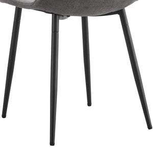 English Elm Table and Chair Set Modern Marble Glass Top with Four Linen Dining Seats W1151S04666