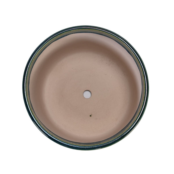 English Elm Set Of 3 Handcrafted Grid Ceramic Planters - Modern Blue-Green Flowerpots For Home & Garden Decor W3273P322259-GIGA