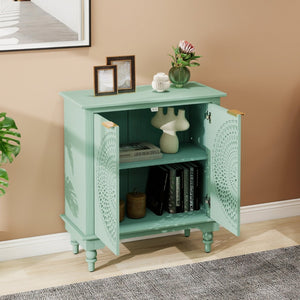 English Elm American Hollow Carved Ash Veneer Two Door Sideboard Cabinet for Living Room Storage W688P265010