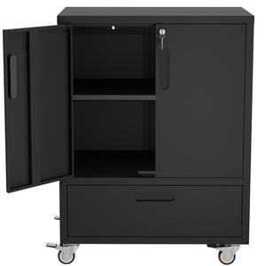 English Elm Tool Cabinet on Wheels Heavy Duty Steel Garage Workshop Organizer with Locking Casters T2398P407327