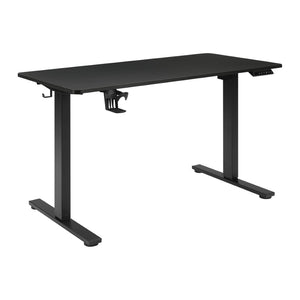 OSP Home Furnishings Primo Electric Standing Desk with Led Lighting Steel Frame and Built-in Cable Management PMO4824GD-BCF