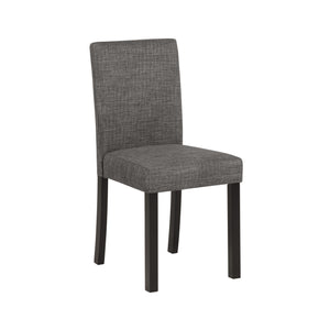 English Elm 5-Piece Stylish Dining Table Set For 4 With Upholstered Chairs, Light Grey & Black, Modern Design W1998P195207