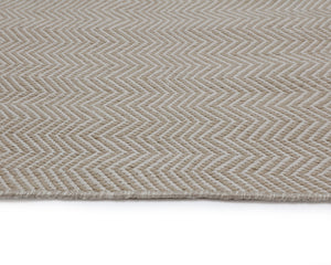Sunpan Cusco Hand-Woven Rug - Stylish Zigzag Design, Sustainable PET Yarn, Perfect for Indoor & Outdoor Spaces Oyster / Grey