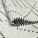 Sams International Vail Pardo Handmade Wool, Cotton Geometric  Rug Ivory/Charcoal 8' x 10'