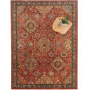 Capel Rugs Bosphorus-bahktiar Luxurious Machine-woven Rug – Elegant Design Inspired By Istanbul's Heritage Terra Cotta, Gold 100% Polyester 4400rs05030710850