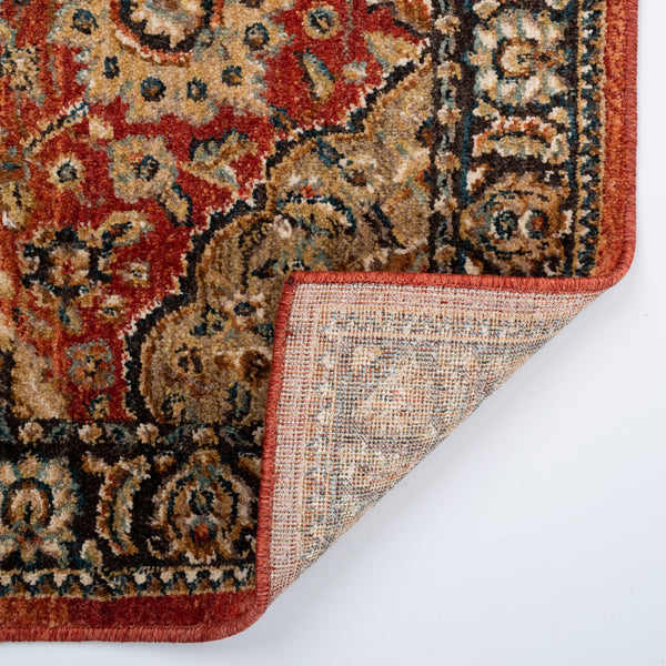 Capel Rugs Bosphorus-bahktiar Luxurious Machine-woven Rug – Elegant Design Inspired By Istanbul's Heritage Terra Cotta, Gold 100% Polyester 4400rs05030710850