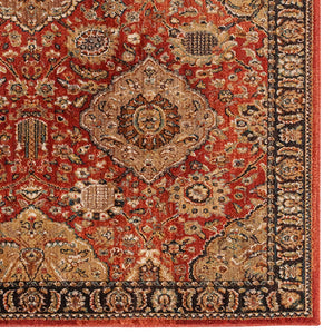 Capel Rugs Bosphorus-bahktiar Luxurious Machine-woven Rug – Elegant Design Inspired By Istanbul's Heritage Terra Cotta, Gold 100% Polyester 4400rs05030710850