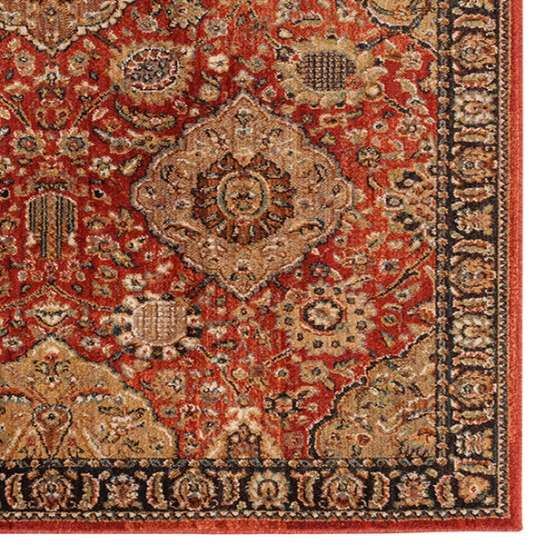 Capel Rugs Bosphorus-bahktiar Luxurious Machine-woven Rug – Elegant Design Inspired By Istanbul's Heritage Terra Cotta, Gold 100% Polyester 4400rs05030710850