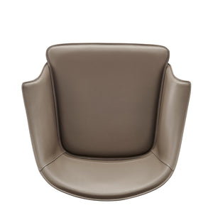 New Pacific Direct Callie Recycled Leather Dining Arm Chair Light Mocha 25 x 22 x 30.5