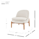 New Pacific Direct Adriana Fabric Accent Chair Walnut Legs Solana Beige 25.5 x 30 x 30