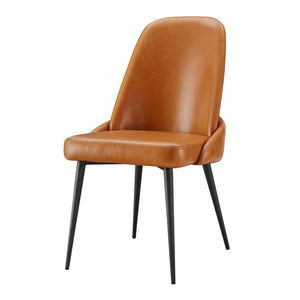 Elodie PU Dining Side Chair - Set of 2 Moza Caramel, Brown 4400080-647 New Pacific Direct