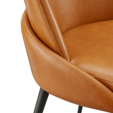 Elodie PU Dining Side Chair - Set of 2 Moza Caramel, Brown 4400080-647 New Pacific Direct