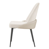 Elodie Fabric/PU Dining Side Chair - Set of 2 Brompton Ivory/Venice Cream, Beige 4400081-6549 New Pacific Direct