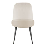 Elodie Fabric/PU Dining Side Chair - Set of 2 Brompton Ivory/Venice Cream, Beige 4400081-6549 New Pacific Direct