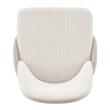 Elodie Fabric/PU Dining Side Chair - Set of 2 Brompton Ivory/Venice Cream, Beige 4400081-6549 New Pacific Direct