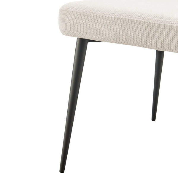 Elodie Fabric/PU Dining Side Chair - Set of 2 Brompton Ivory/Venice Cream, Beige 4400081-6549 New Pacific Direct