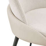 Elodie Fabric/PU Dining Side Chair - Set of 2 Brompton Ivory/Venice Cream, Beige 4400081-6549 New Pacific Direct