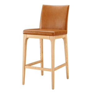 Devon PU Counter Stool - Set of 2 Moza Caramel, Brown 4400082-647 New Pacific Direct